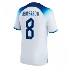 Maillot de foot Angleterre Jordan Henderson #8 Domicile Monde 2022 Manches Courte